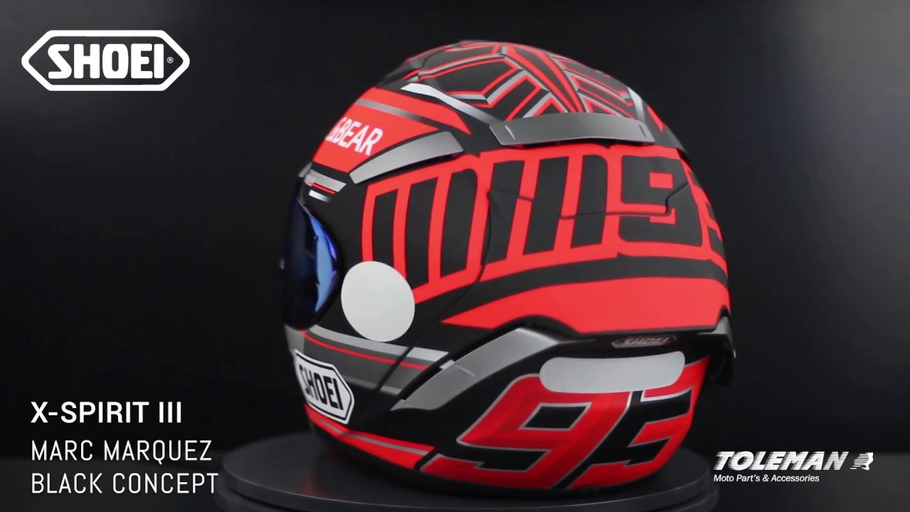 Capacete Shoei X-Spirit III Marc Marquez Black Concept - Loja oficial Shoei - Toleman.com.br