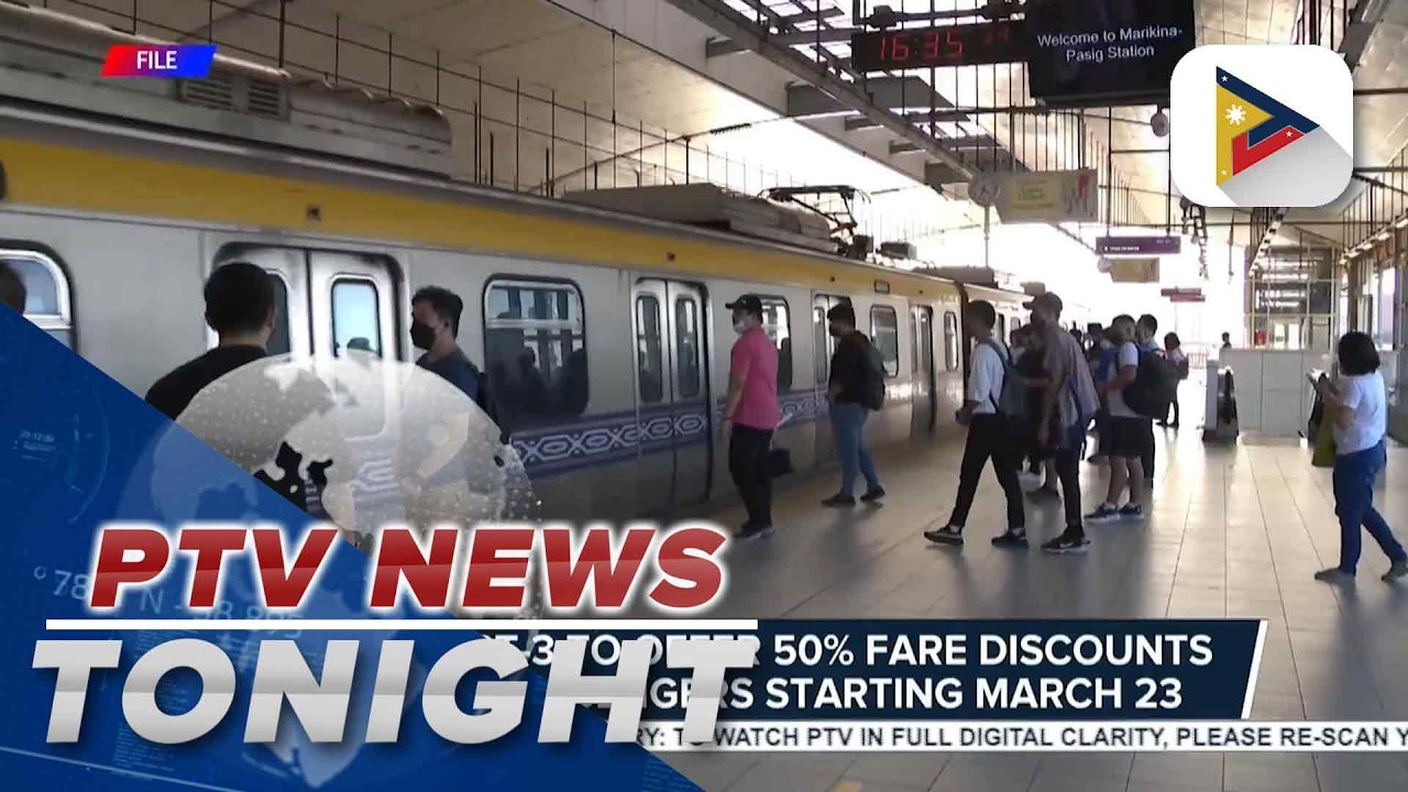 LRT-2 and MRT-3 to offer 50% fare discounts to all passengers starting March 23