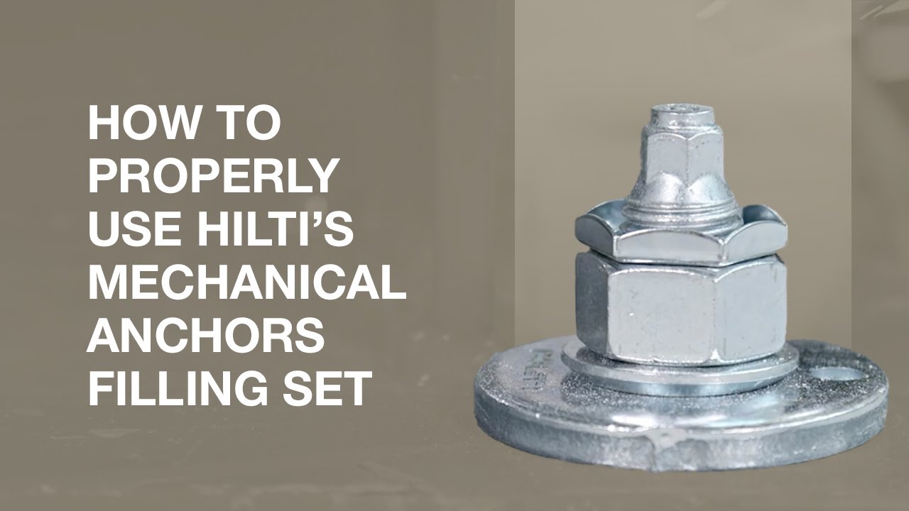 Hilti Filling Set with Mechanical Anchors | Installation Guide