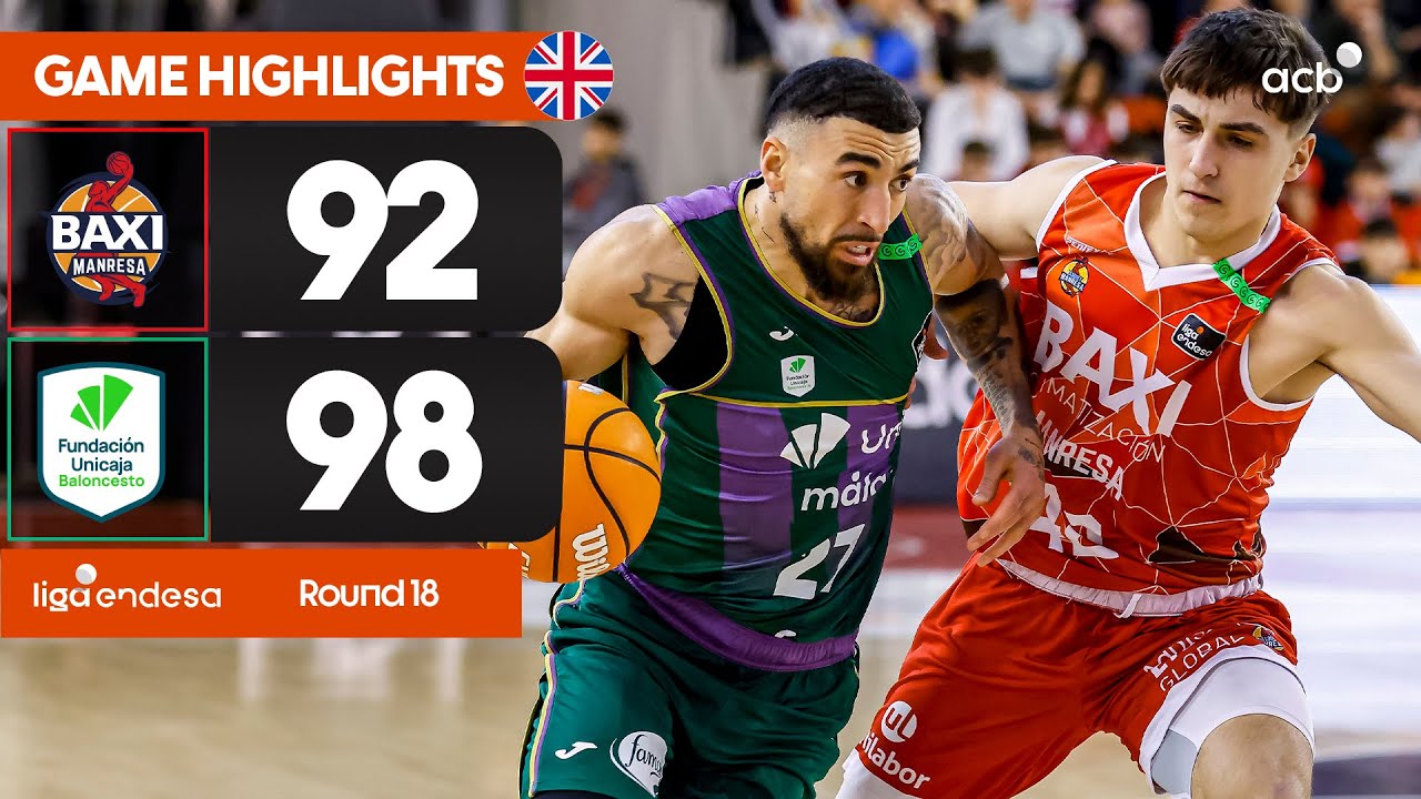 BAXI Manresa - Unicaja (92-98) GAME HIGHLIGHTS | Liga Endesa 2025-26