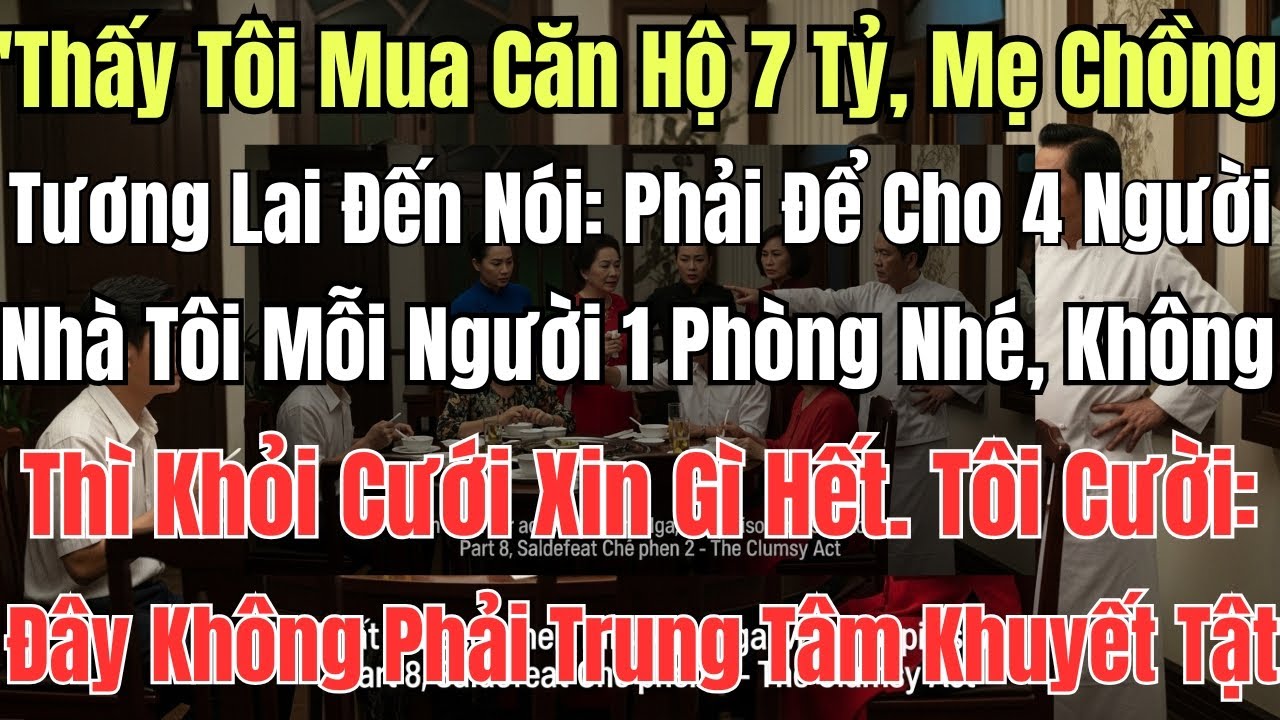 Thấy Tôi Mua Căn Hộ 7 Tỷ, Mẹ Chồng Tương Lai Đến Nói: Phải Để Cho 4 Người Nhà Tôi Mỗi Người