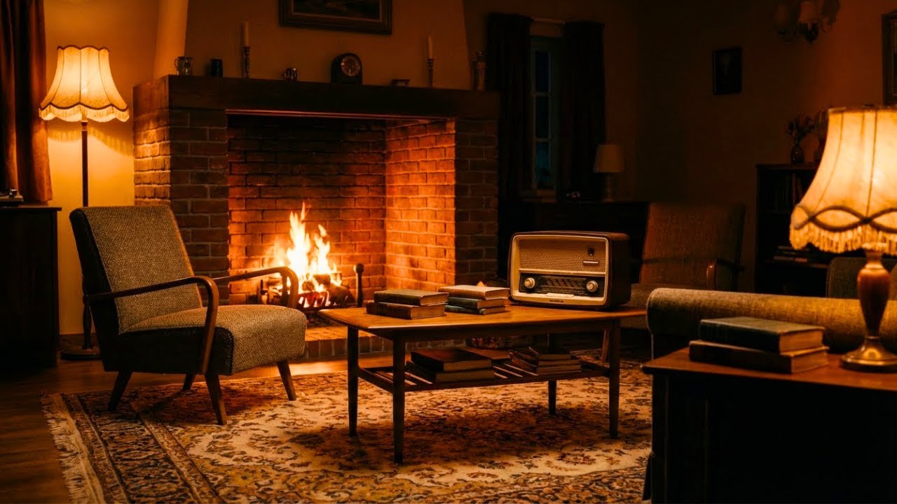 Best 1950s Vintage Music 🔥 Cozy Fireplace Classics | Relaxing New Year Evenings