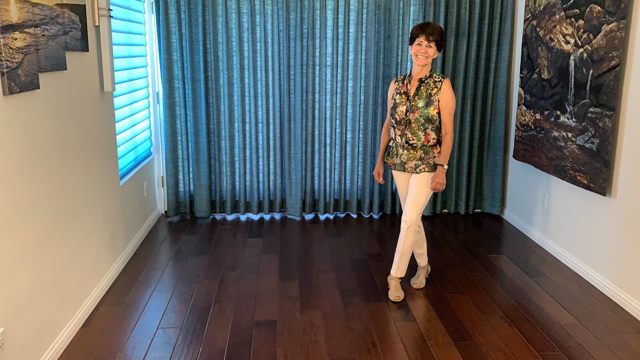 Sundown Waltz line dance demonstration and tutorial by Stephie