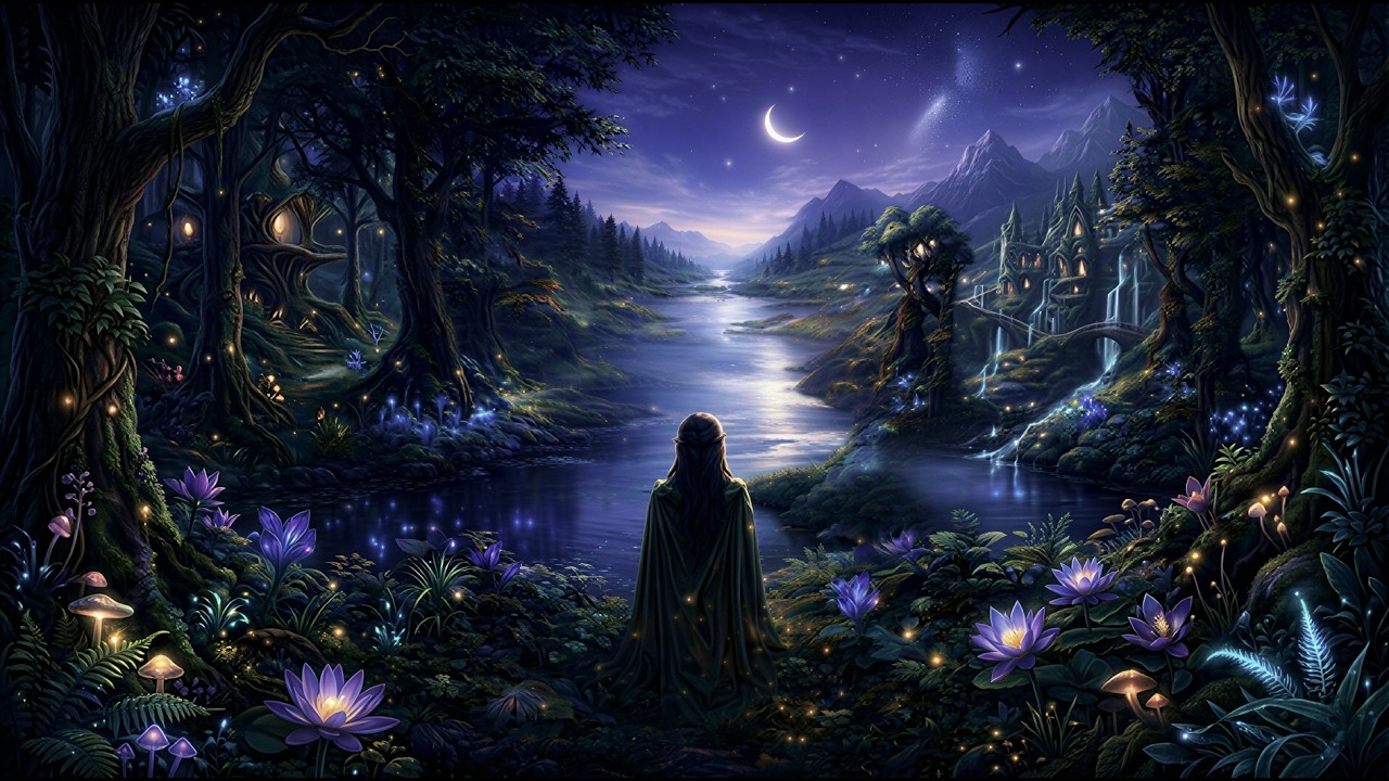 3 Hours of Relaxing Fantasy Music 🌿 Elven Forest & Magical River Ambience