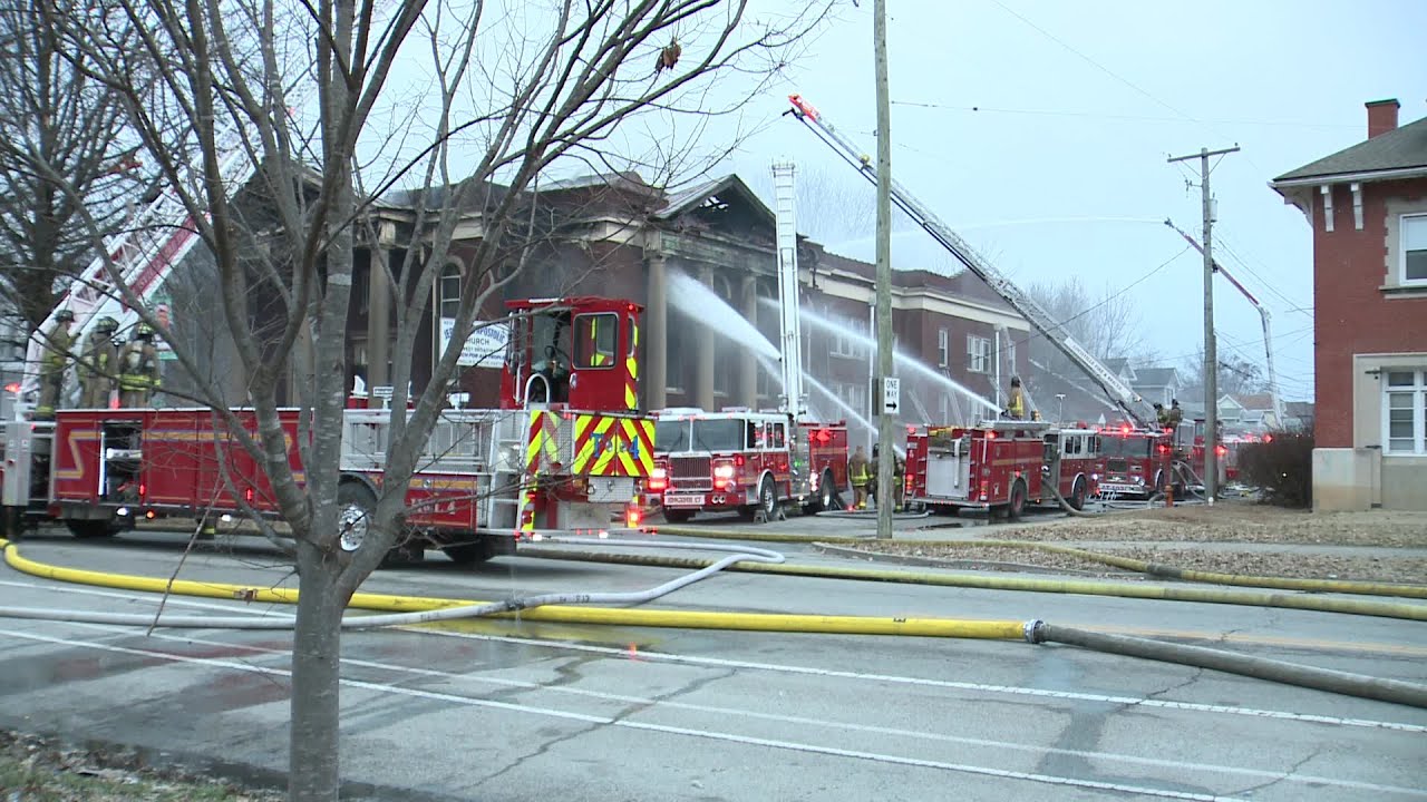 Crews battle church on fire in west Louisville