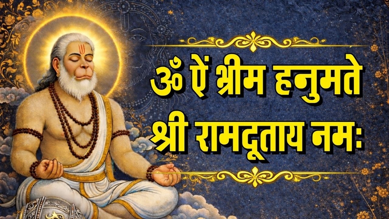 हनुमान बीज मंत्र | ॐ ऐं भ्रीं हनुमते श्री रामदूताय नमः | शक्तिशाली मंत्र जाप