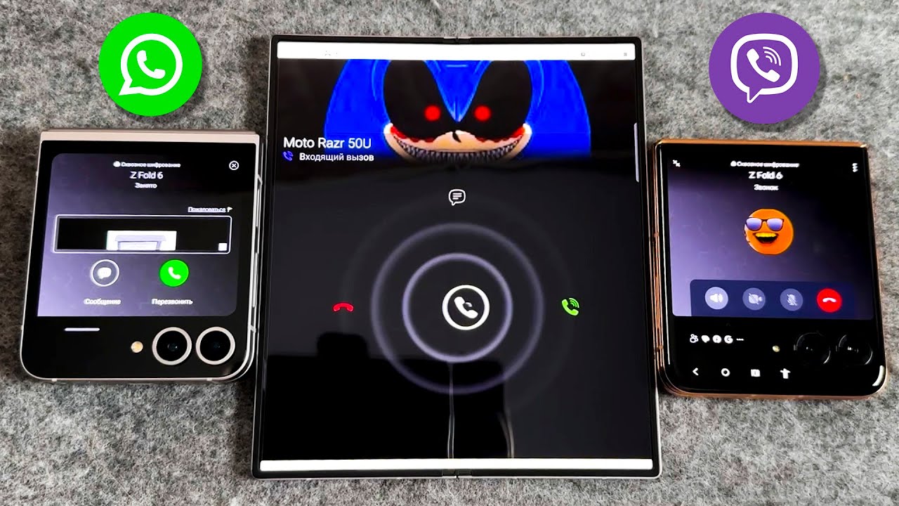 Samsung Z Flip 6 vs Moto Razr 50 Ultra Orange Call, Viber, WhatsApp & Incoming Call to the Z Fold 6