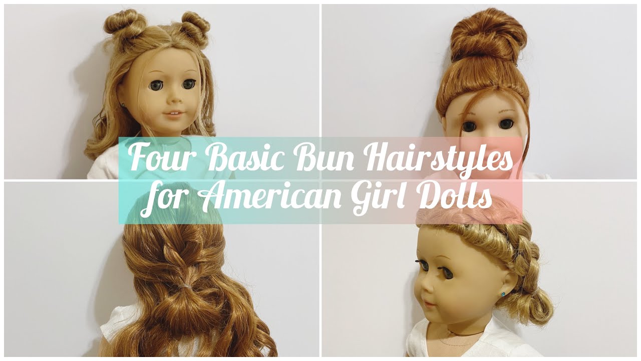Прически с четырьмя пучками для кукол American Girl