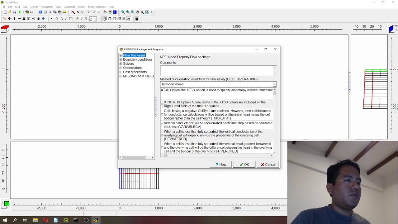 Groundwater modeling tutorial in MODFLOW 6 with regional flow, lakes, rives and piezometers
