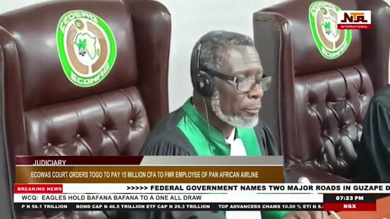ECOWAS COURT JUDGMENT     CASE BETWEEN THE REPUBLIC OF TOGO AND A FORMER ASKY AIRLINES PILOT VIDEO R