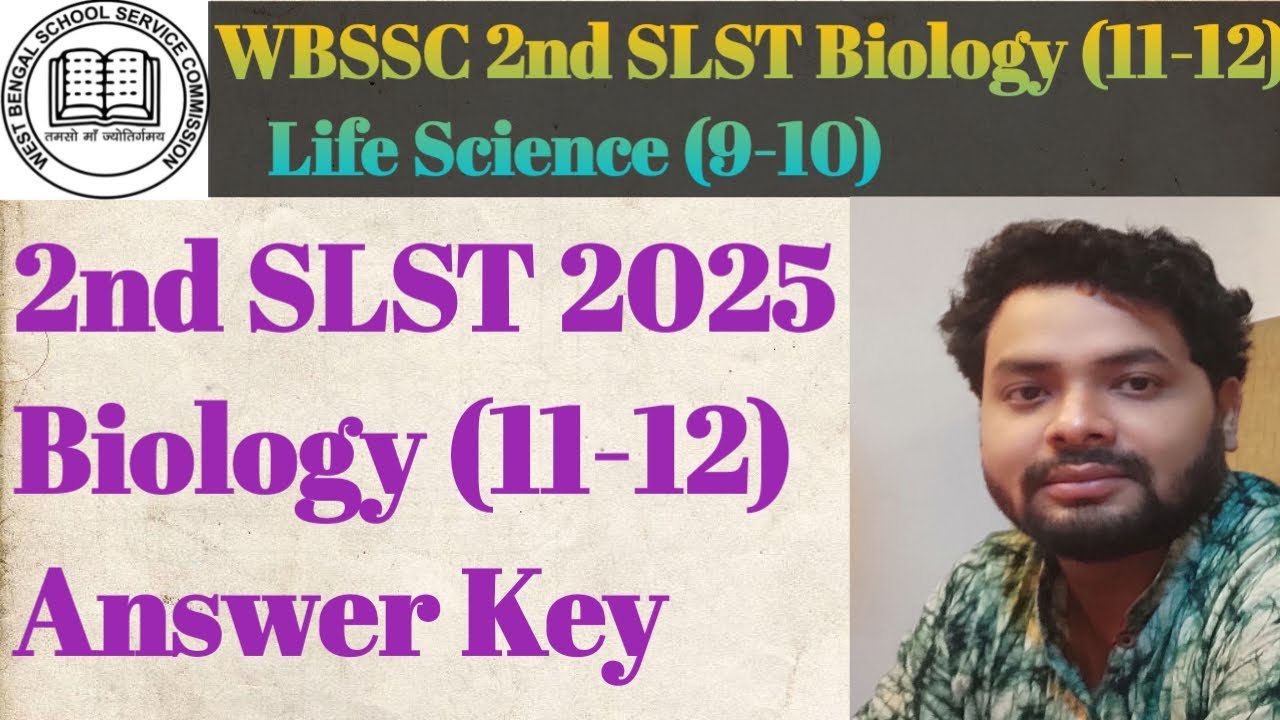 2nd SLST BIOLOGY (11-12) Answer Key #slst_preparation #slst #slstnews
