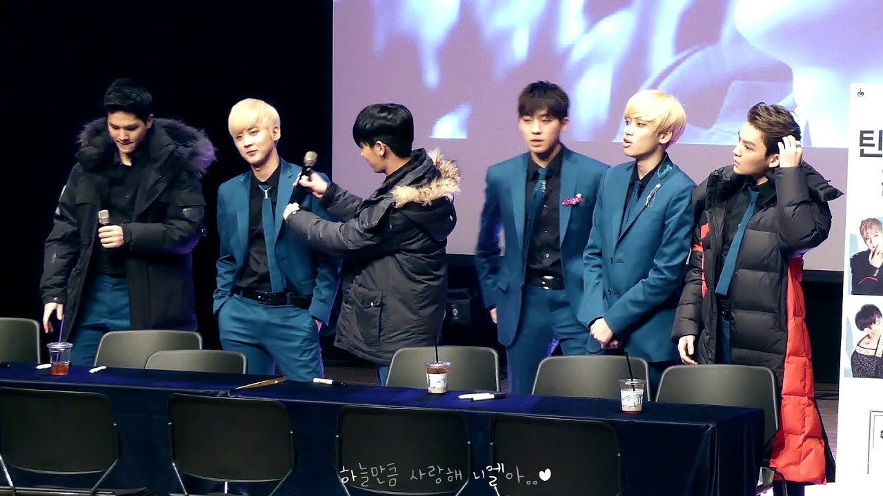 160131 코엑스 팬사인회 틴탑 끝인사하는 귀요미들..ㅋㅋ