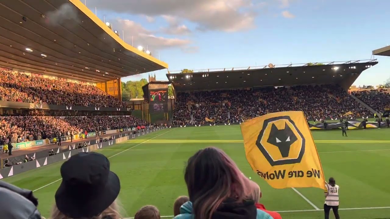 Wolves Vs Man City (1-5) light show + Players walkout!