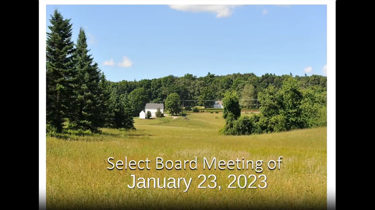 Select Board - Jan 23, 2023