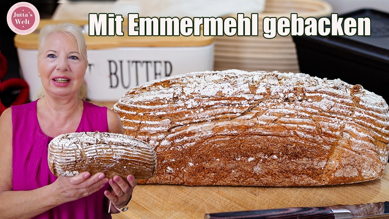 Emmerbrot Rezept | Über Nacht gereift & mit wenig Hefe im Gusseisentopf 🍞