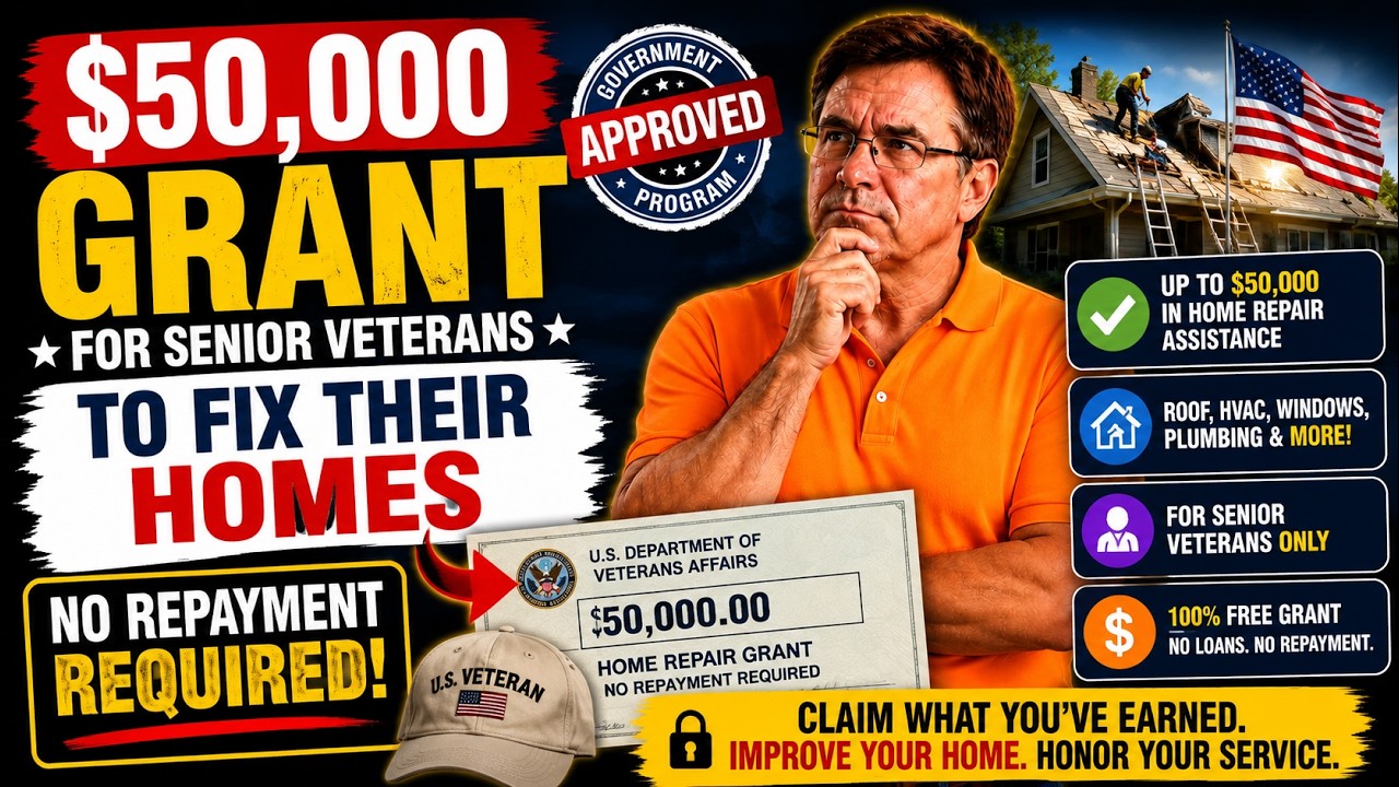 $50,000 Grant for Senior Veterans to Fix Their Homes, No Repayment Required