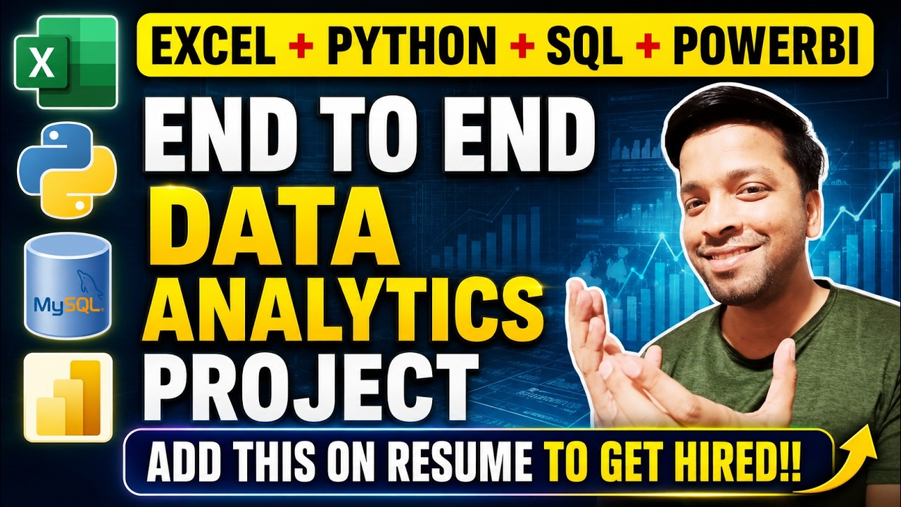 End to End Data Analytics Project | Excel Python SQL Power BI (Step-by-Step)