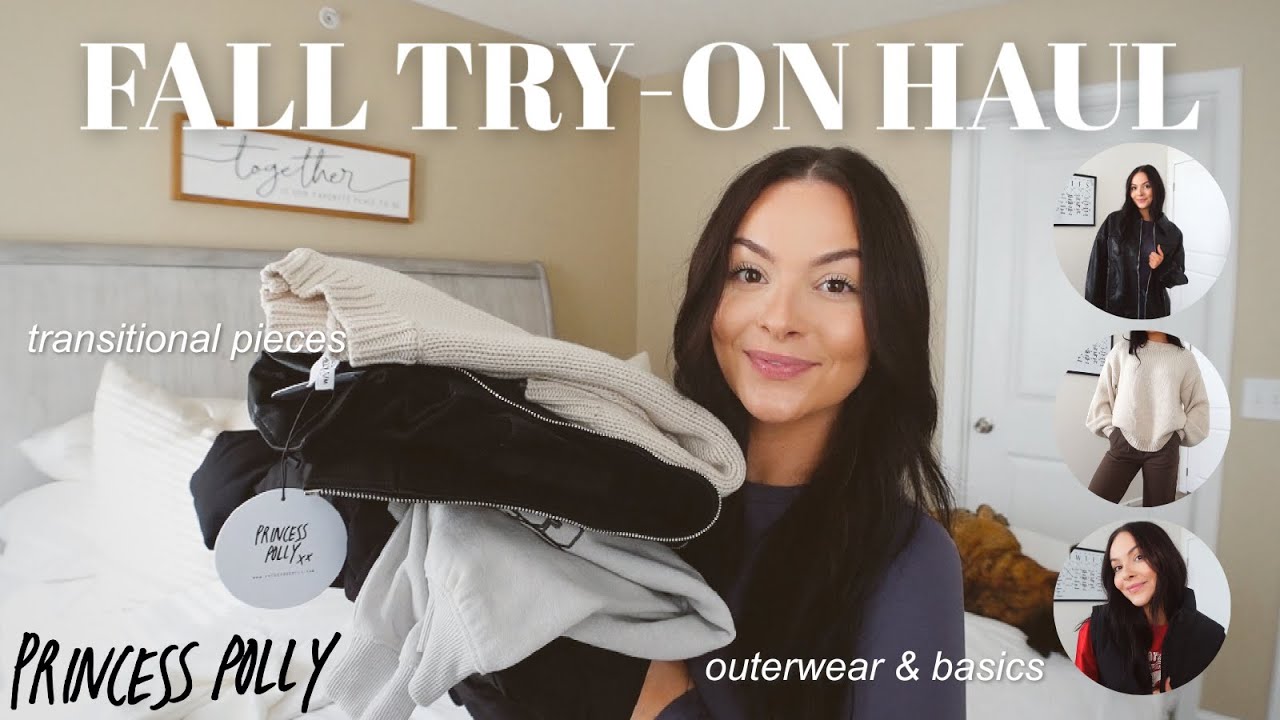 fall *try-on* haul ft. Princess Polly   🍂 | layering pieces, fall outerwear, cozy transitional items