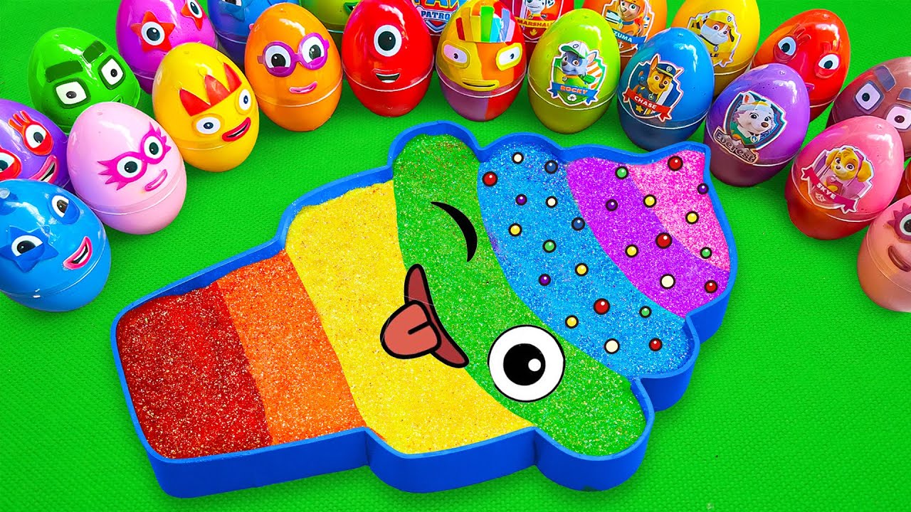 ASMR Slime Video 🌈 DIY Making Rainbow Cream Bathtub With Mixing Glitter Slime in Eggs CLAY Coloring