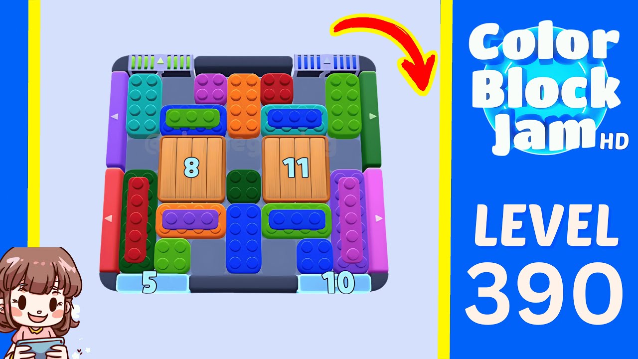 Color Block Jam Level 390 Solution Walkthrough