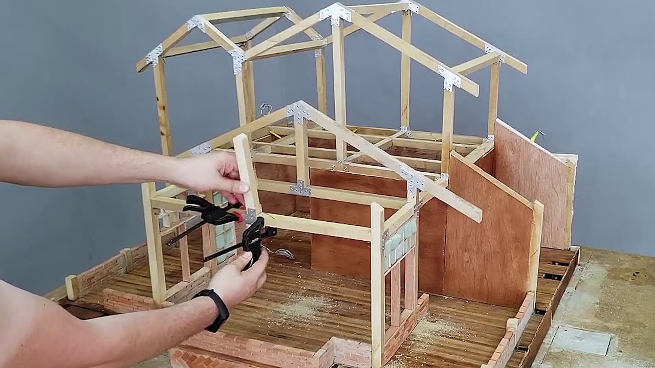 Construction d'une Vraie Maison Miniature : Ciment, Bois, Béton, Rebar