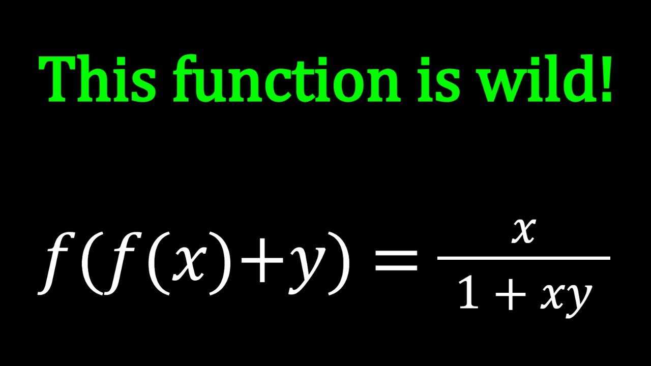 A Homemade Functional Equation