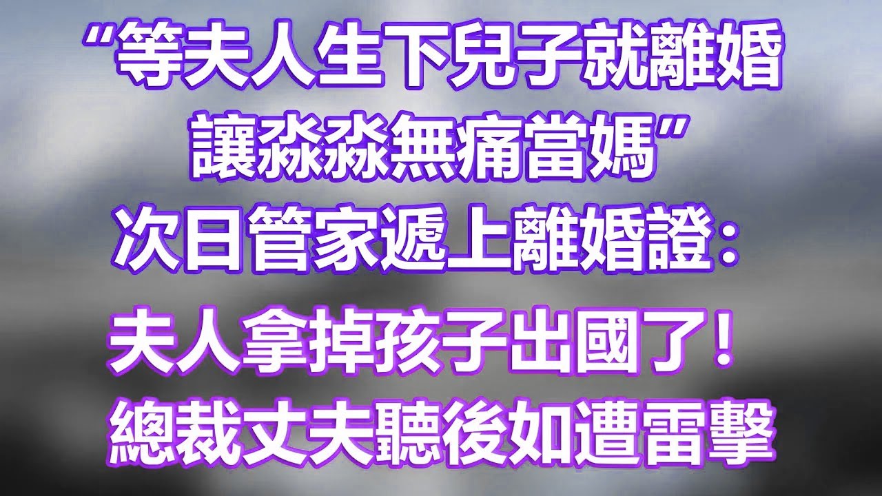 “等夫人生下兒子就離婚，讓淼淼無痛當媽”，次日管家遞上離婚證：夫人拿掉孩子出國了！總裁丈夫聽後如遭雷擊