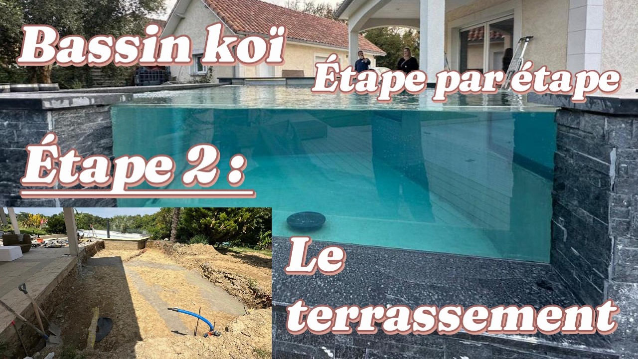 Bassin koï étape par étape. Étape 2 : Le terrassement