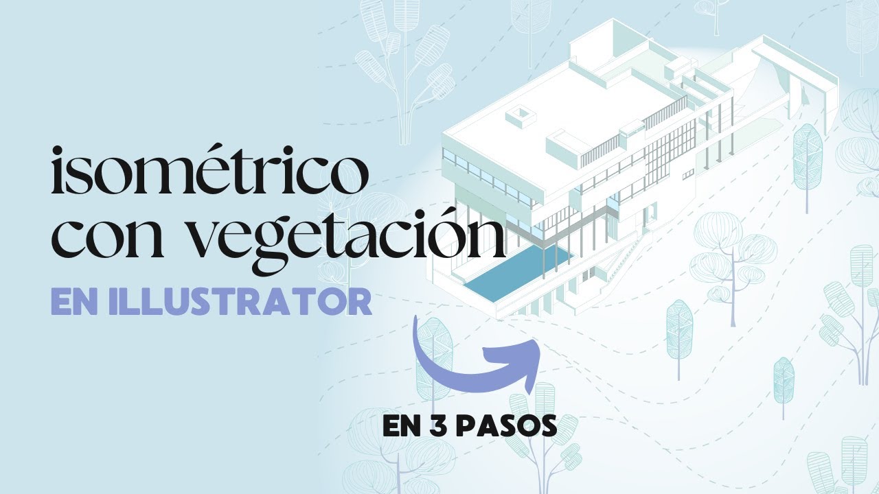 Isométrico con vegetación en Illustrator / en 3 pasos