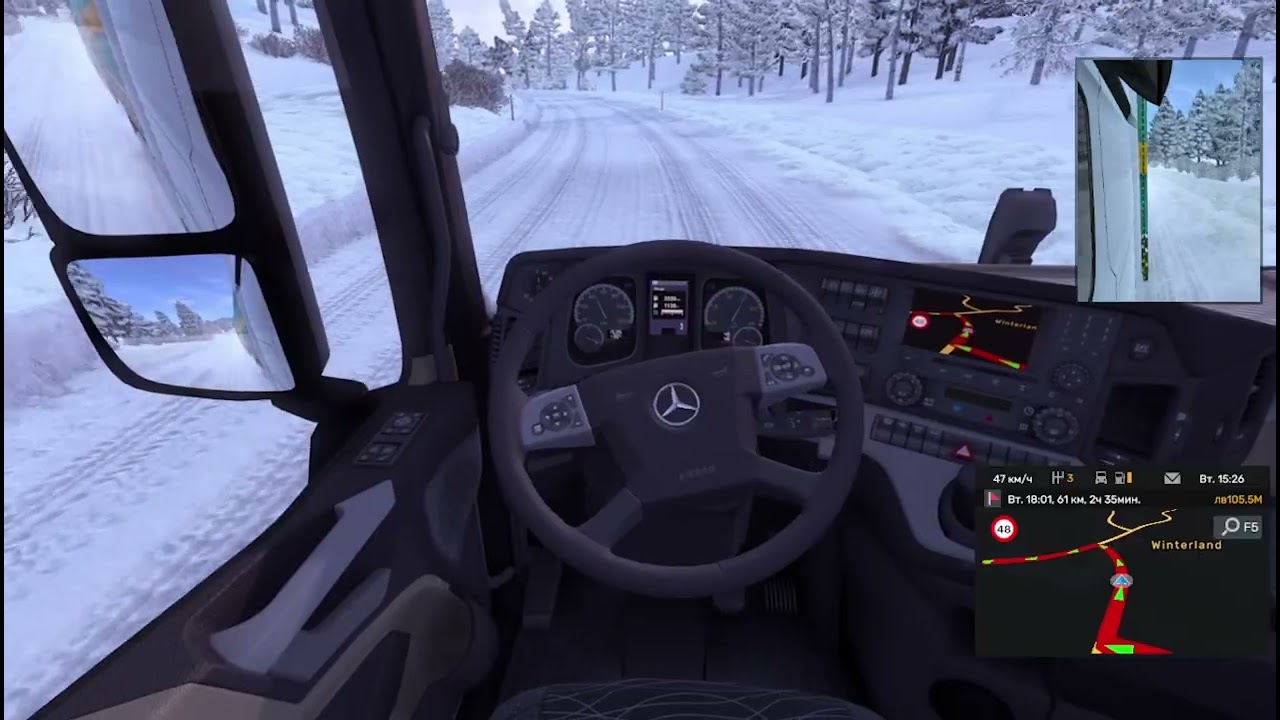 Карам Мерцедес до Winterland ETS2 #22