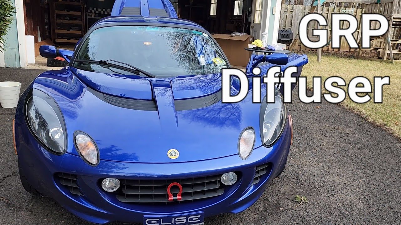 GRP Difflow Rear Diffuser for Elise/Exige 5 Element Railer installation