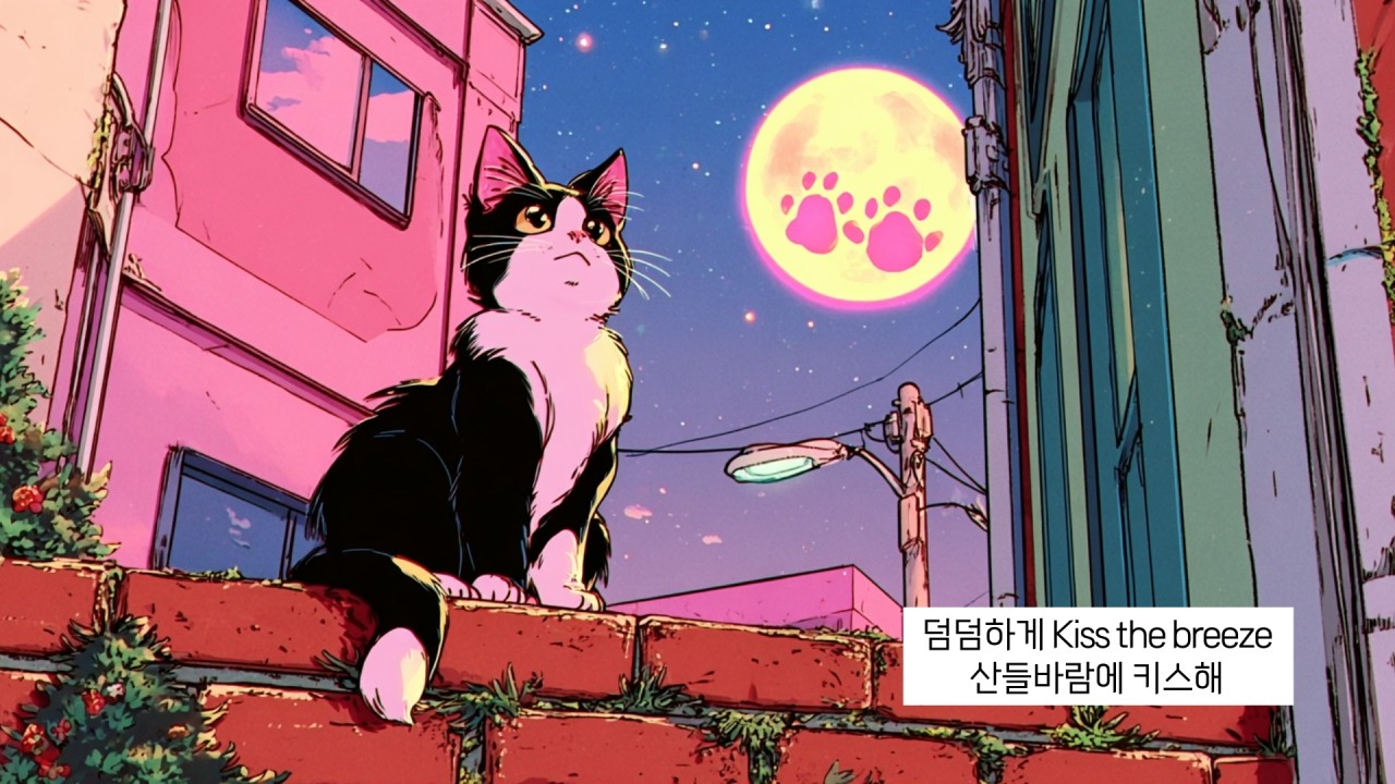 낭만을 아는 극F 길고양이🎵달빛 젤리 발자국 (lyrics)