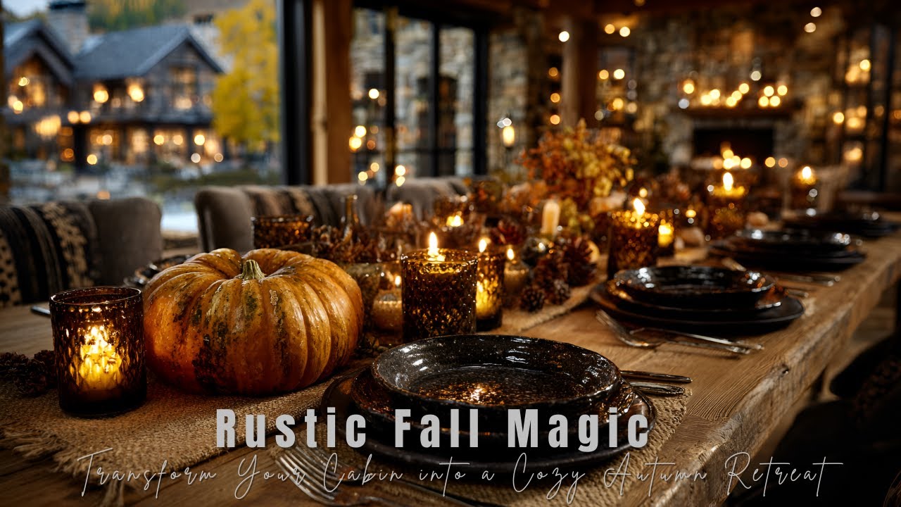 Rustic Fall Decorating Ideas for Cozy Cabin Interiors | Warm Autumn Inspiration & Mountain Views