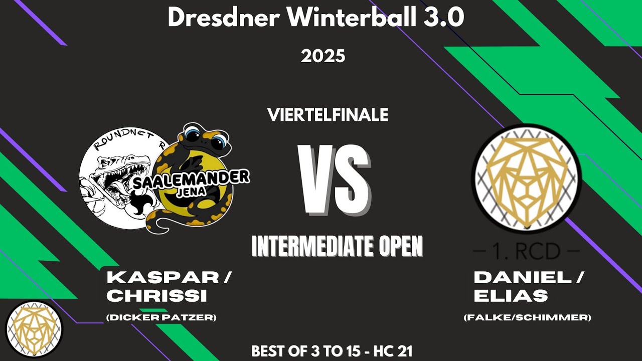 Dresdner Winterball 3.0 Intermediate Open [Viertelfinale] | Kaspar/Chrissi vs. Daniel/Elias