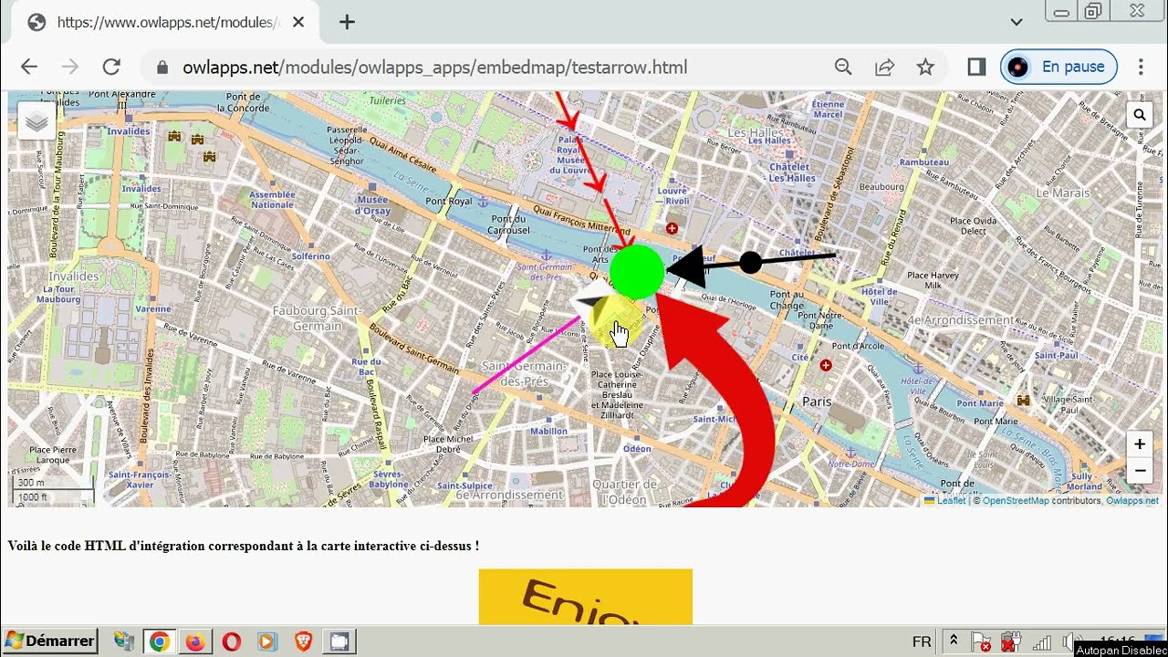 [embedMap] Displaying arrows on the map