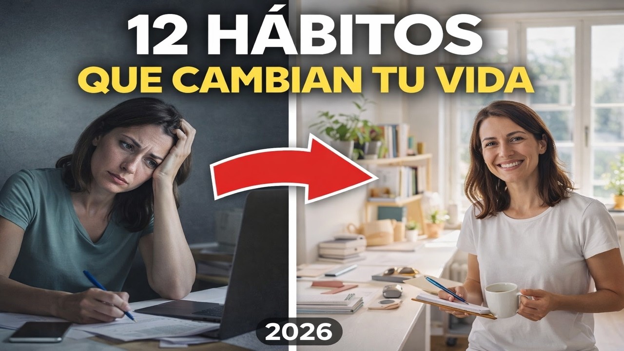 12 hábitos simples que CAMBIAN tu vida en 2026 (enfoque, calma y productividad real)