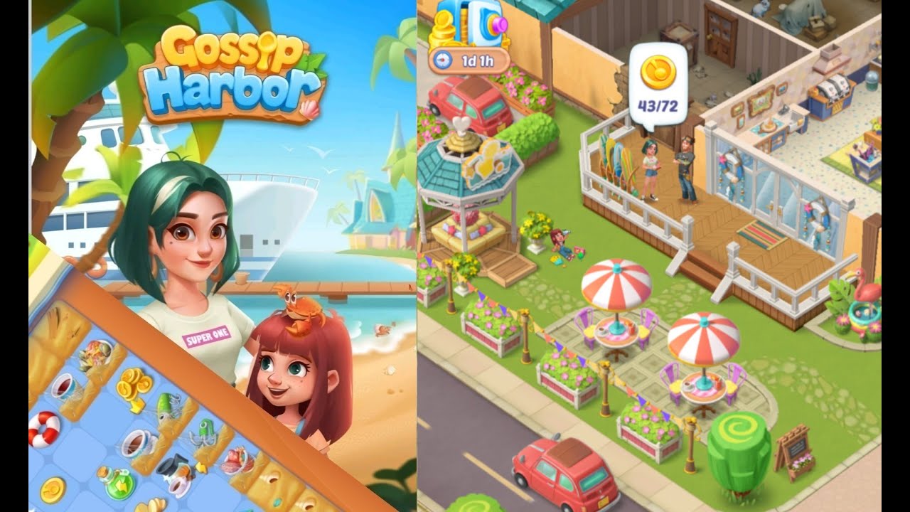 Gossip Harbor : Merge Game /🍰☕️ Day 15  Level 19 Part 15🥖🍞