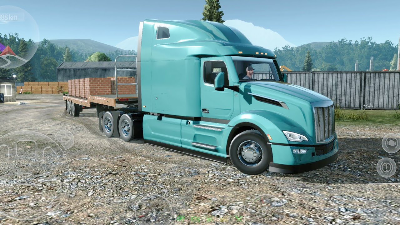 Truck Simulator Drive USA EVO Gameplay Ovilex (Android IOS) | Bricks Transporting | Ultra Graphics 