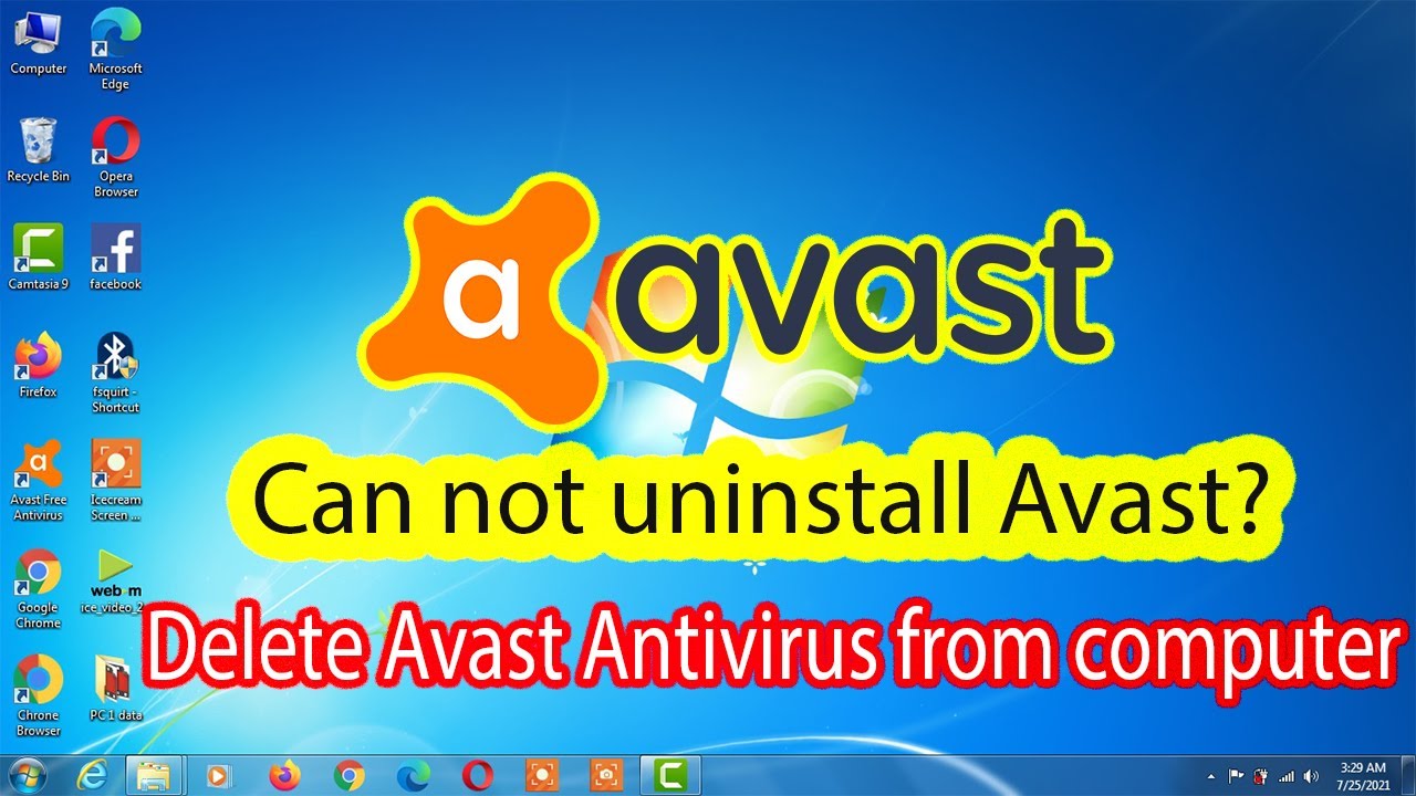 Как удалить антивирус Avast в Windows 7 || Исправление проблемы с удалением Avast