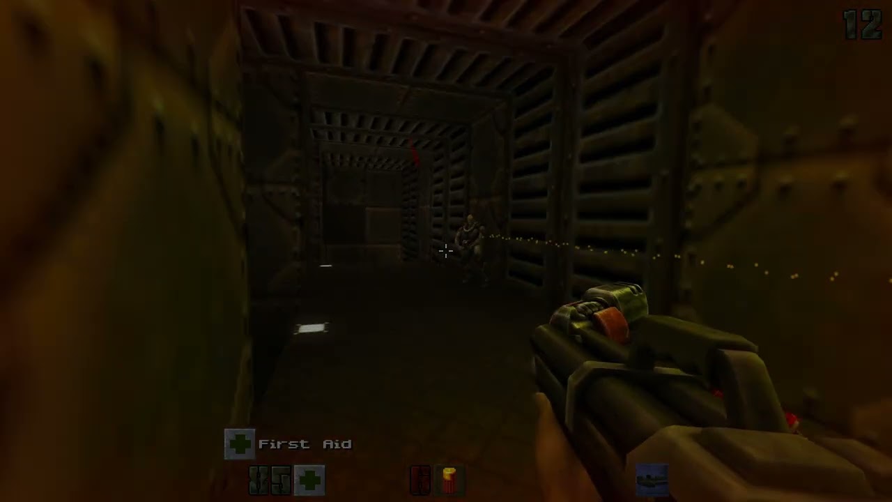 Quake 2 Re-release First match on (Quake2 64 Fortress map)