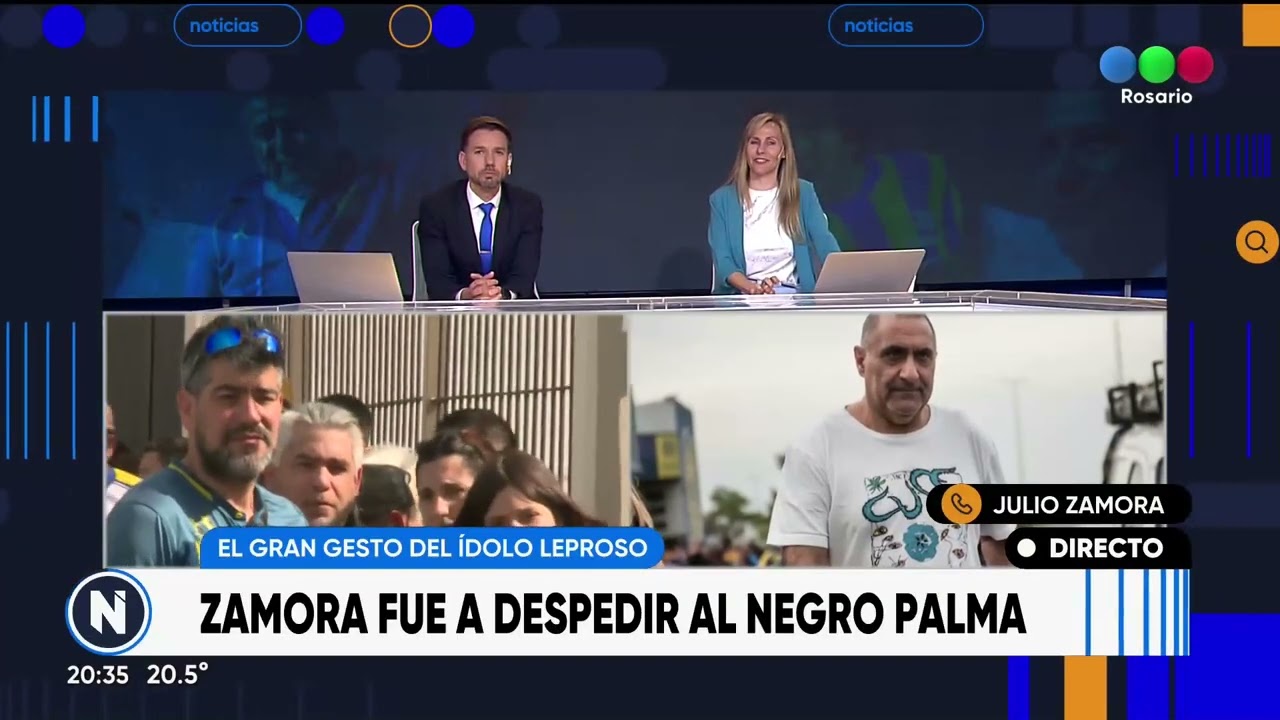 Zamora en el velorio del Negro Palma  | Telefe Rosario