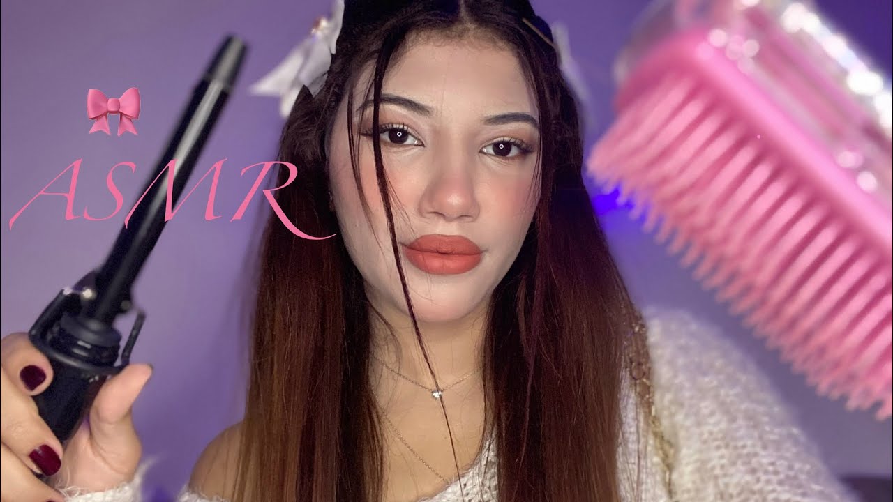 ASMR Curling Your Hair 🤍🎀(Fast & Aggressive - No talking)