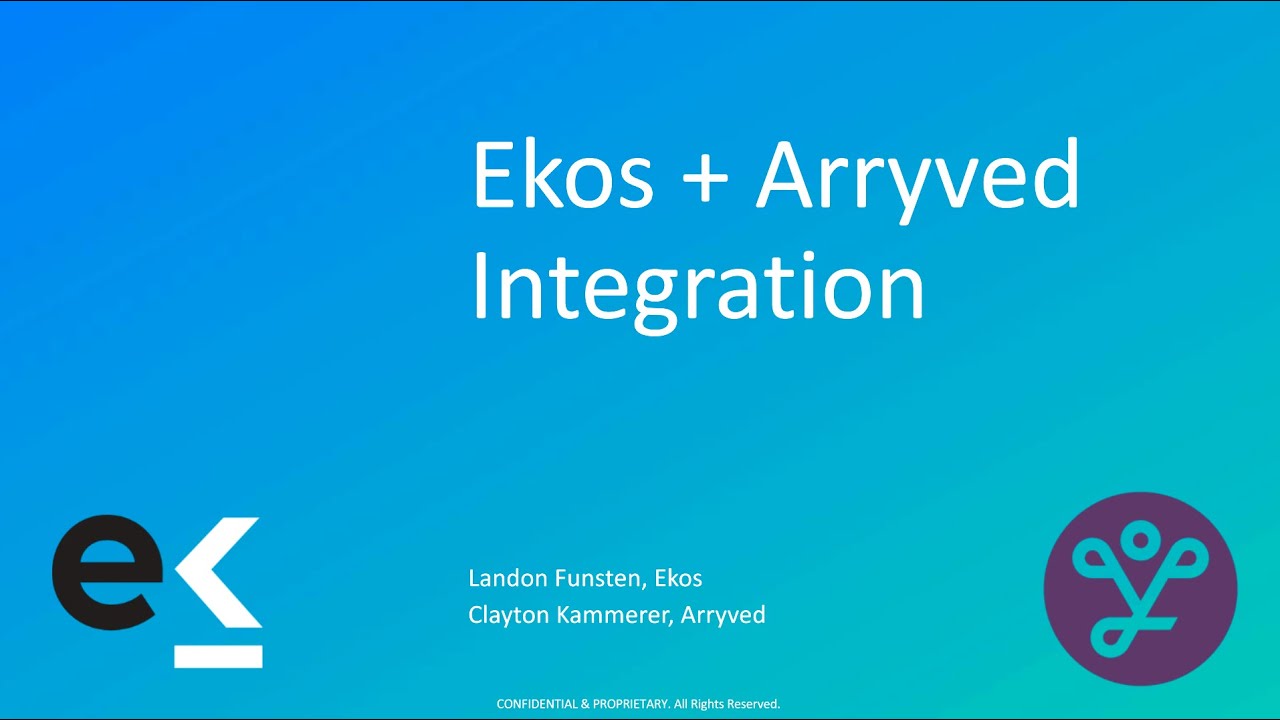 Webinar: Ekos & Arryved Integration Information Session