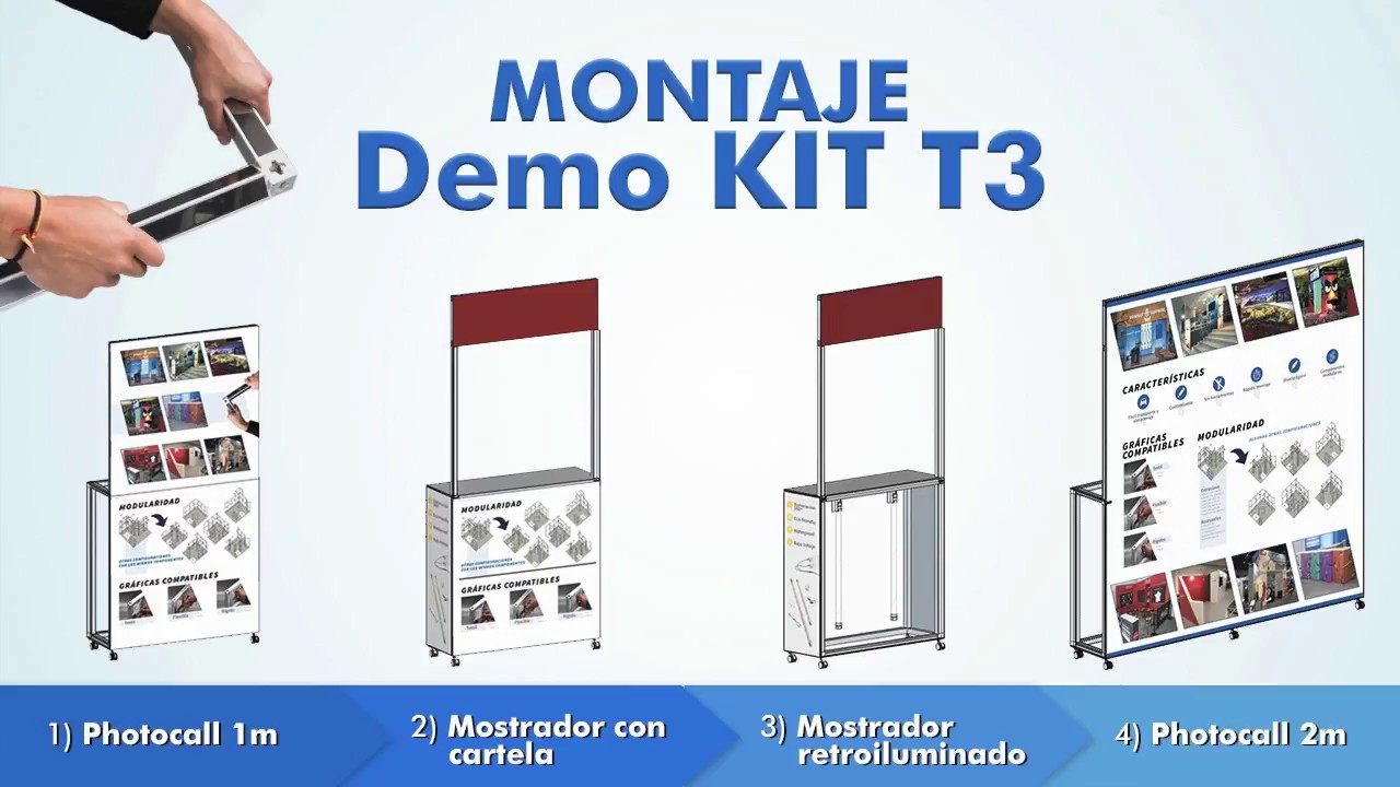 Demo KIT T3: 3 estructuras en una sola maleta