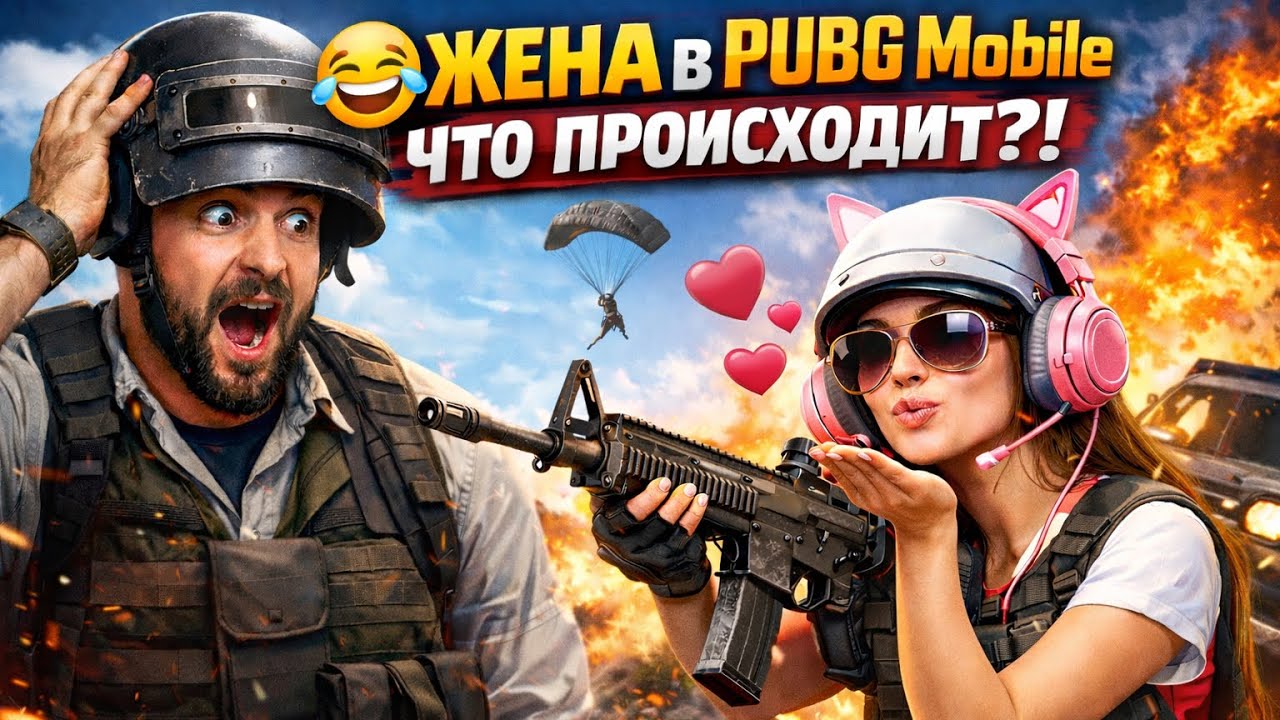 ПОЗВАЛ ЖЕНУ в PUBG Mobile… ВОТ ЧТО ПОЛУЧИЛОСЬ 😂