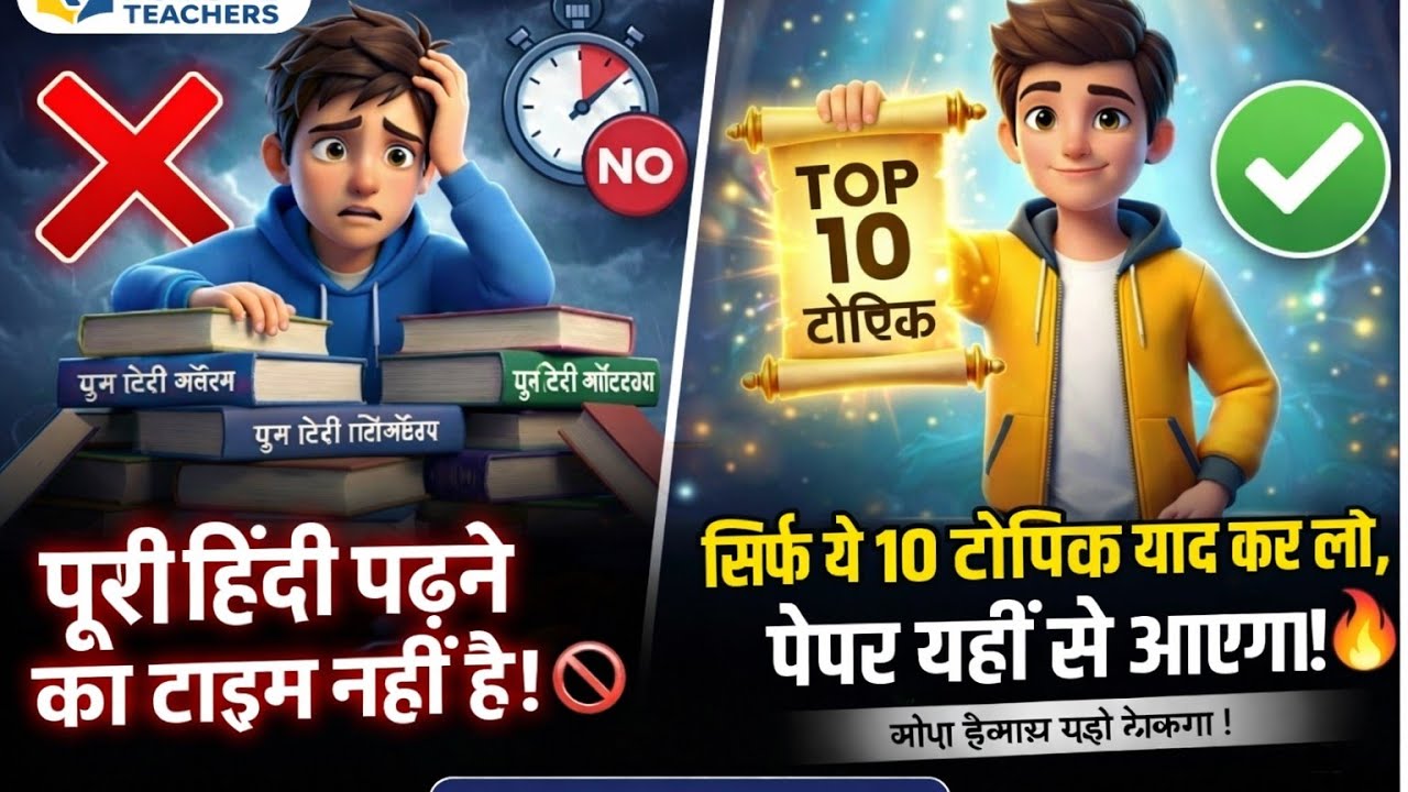 Up board exam class 10th Hindi l Hindi important topics l Up board exam 2026 l Future Teachers 👍