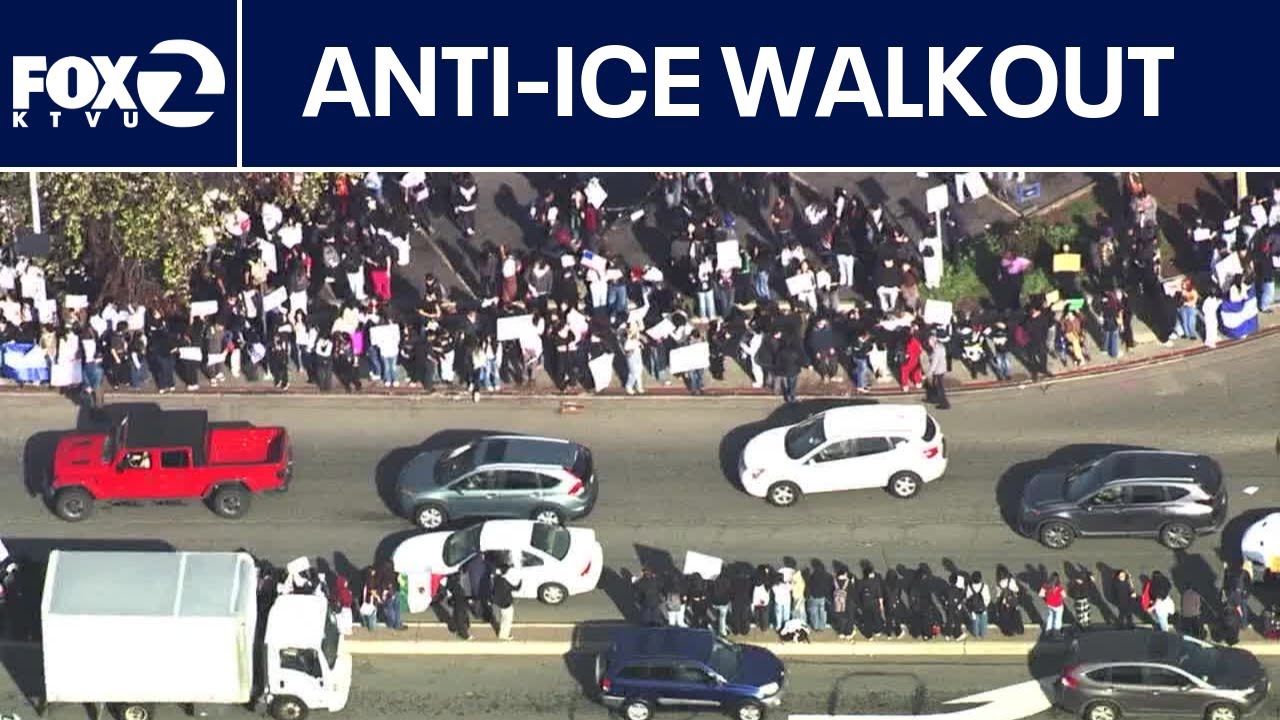 Massive student protest in San Leandro against ICE