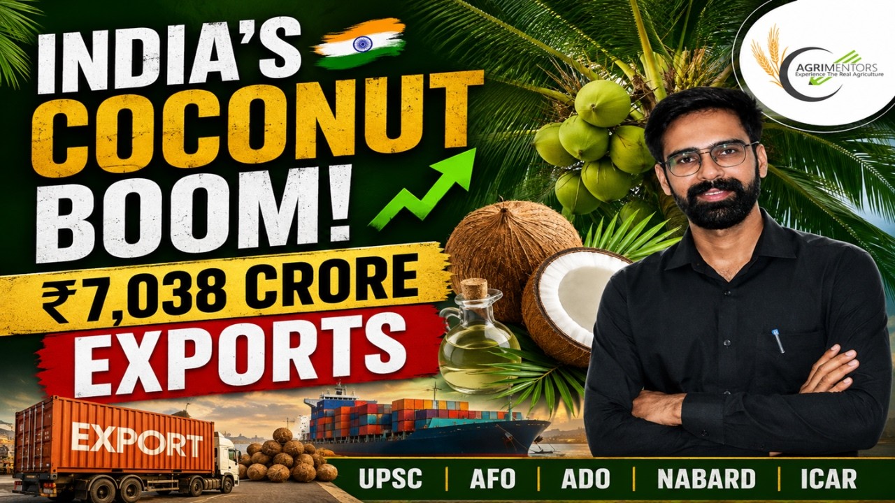 India&rsquo;s Coconut Sector 2026 | Important Facts, MSP, States, Exports, CDB & Coconut Promotion Scheme