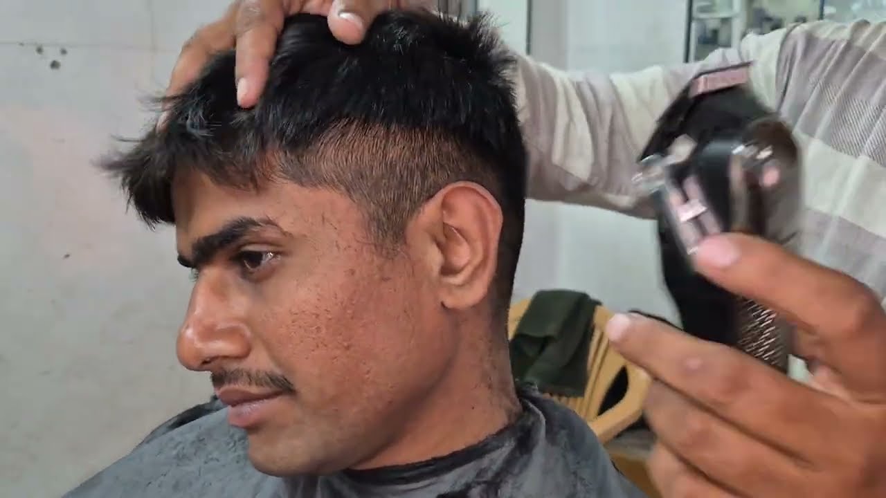 Indian man haircut series 114