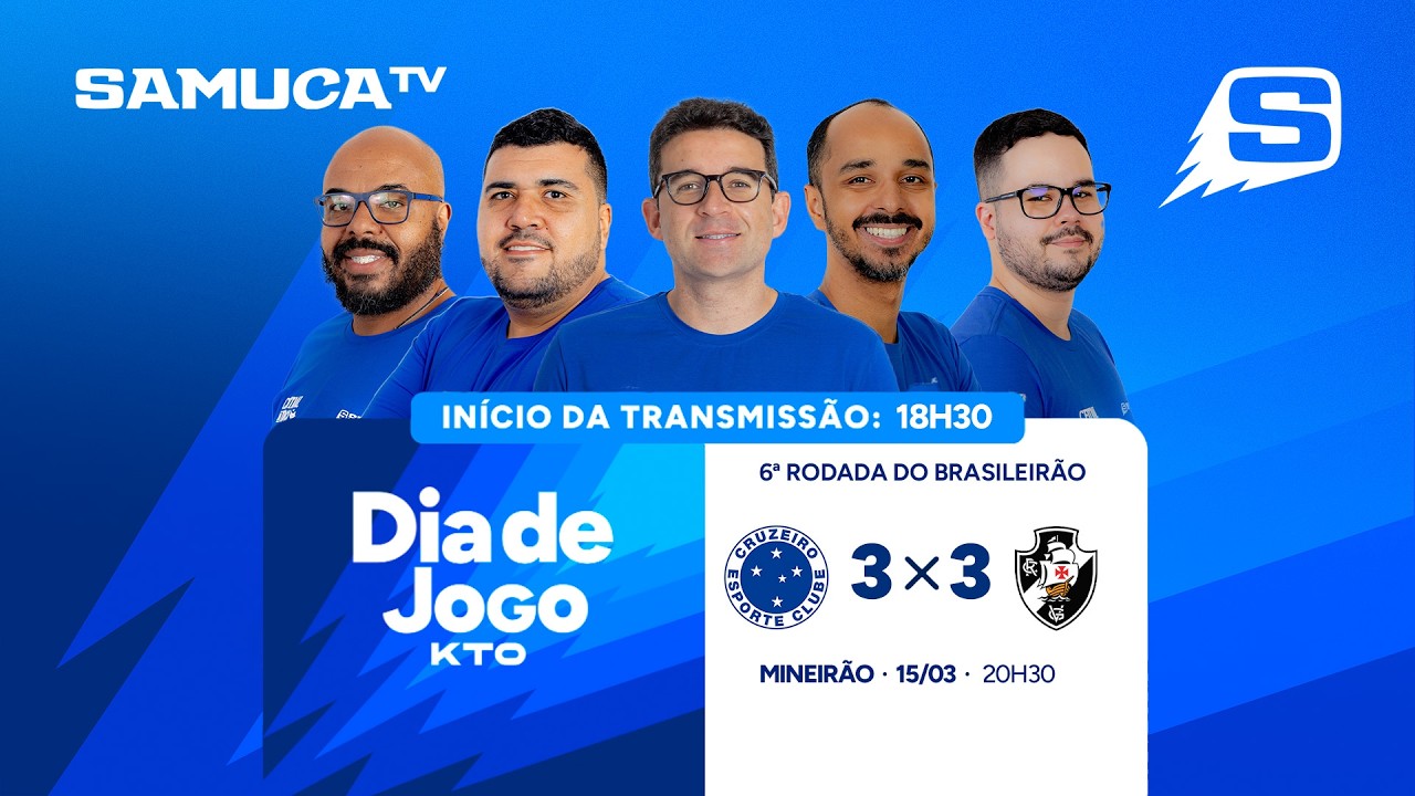 CRUZEIRO X VASCO AO VIVO NA SAMUCA TV | 6&ordf; RODADA DO BRASILEIR&Atilde;O